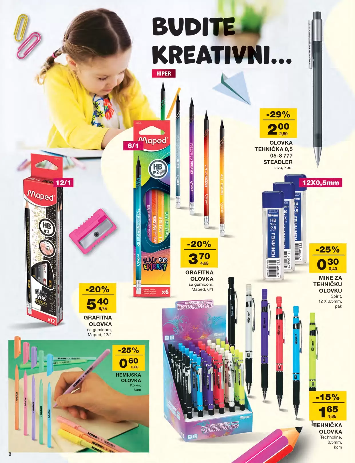 Mercator katalog ŠKOLA avgust/septembar 2022 RUKSACI~ ŠKOLSKI PRIBOR akcija 11.8-18.9.2022.