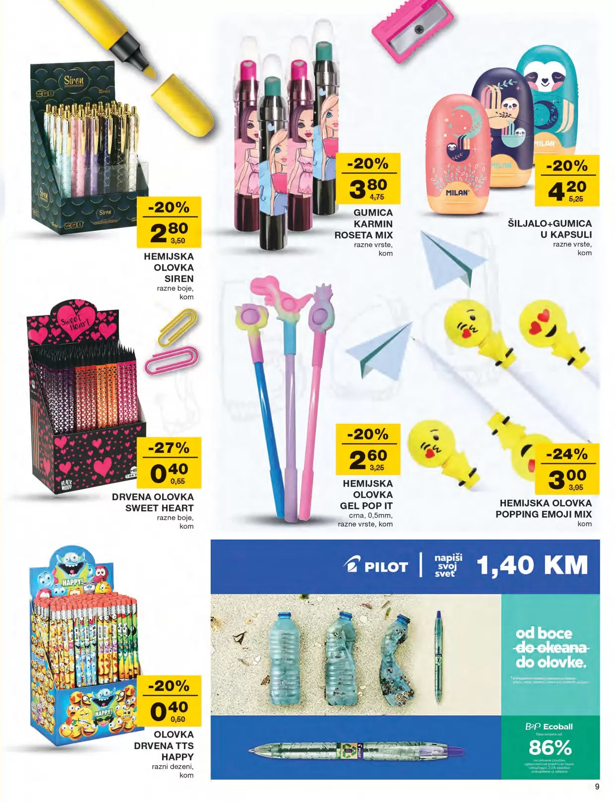 Mercator katalog ŠKOLA avgust/septembar 2022 RUKSACI~ ŠKOLSKI PRIBOR akcija 11.8-18.9.2022.
