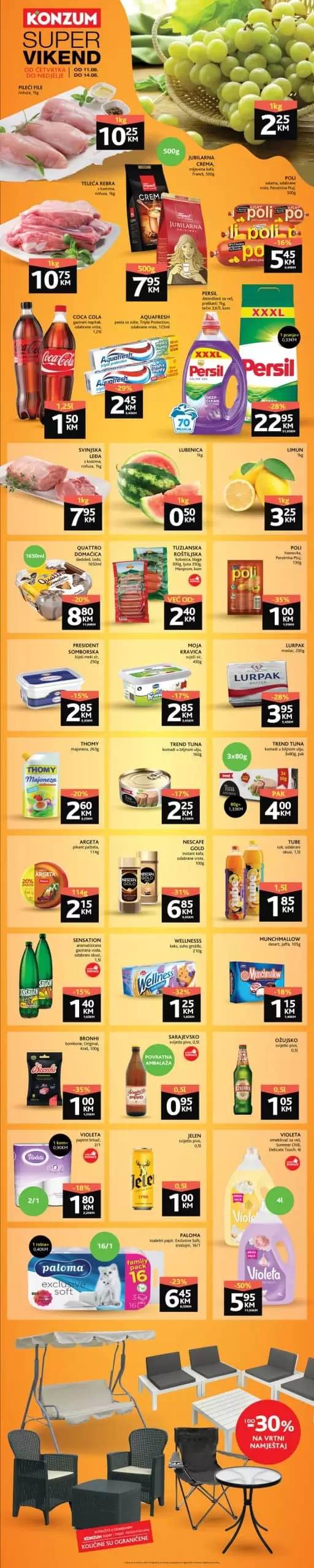 Konzum vikend akcija avgust 2022 【SUPER SNIZENJE i do 50%】katalog sniženja 11-14.8.2022.
