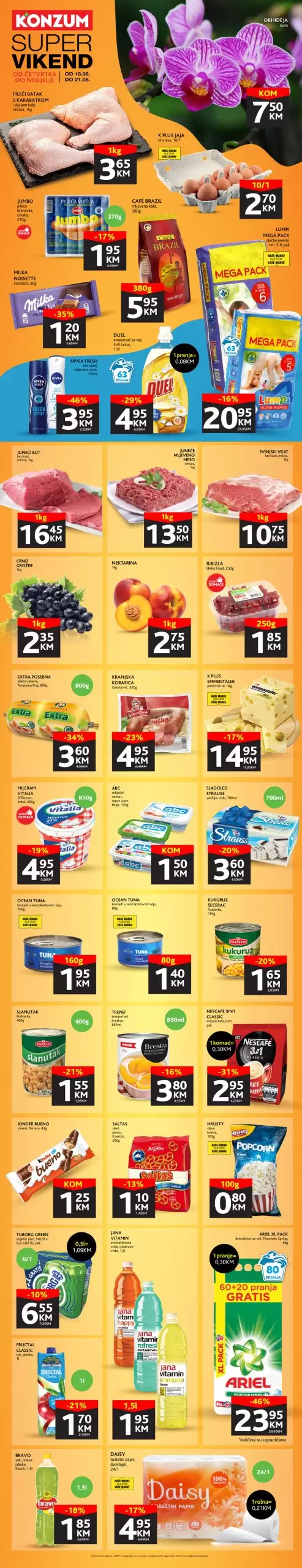 KONZUM vikend akcija avgust 2022 ~ katalog sniženja 18-21.8.2022.