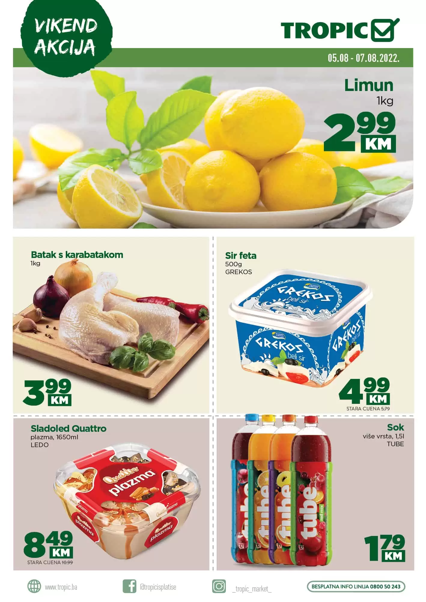 Tropic vikend akcija 5-7.8.2022. HIT CIJENE!