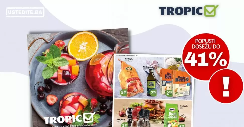 Novi TROPIC katalog avgust 2022【SNIŽENJE do 41%】akcija sniženja 10-31.8.2022.