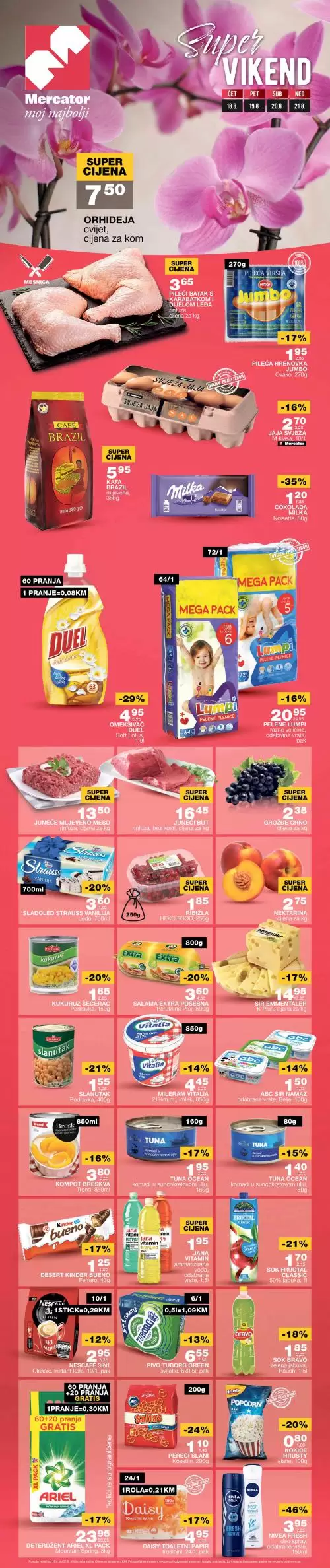 Mercator vikend akcija avgust 2022 ➤ katalog sniženja 18-21.8.2022. 