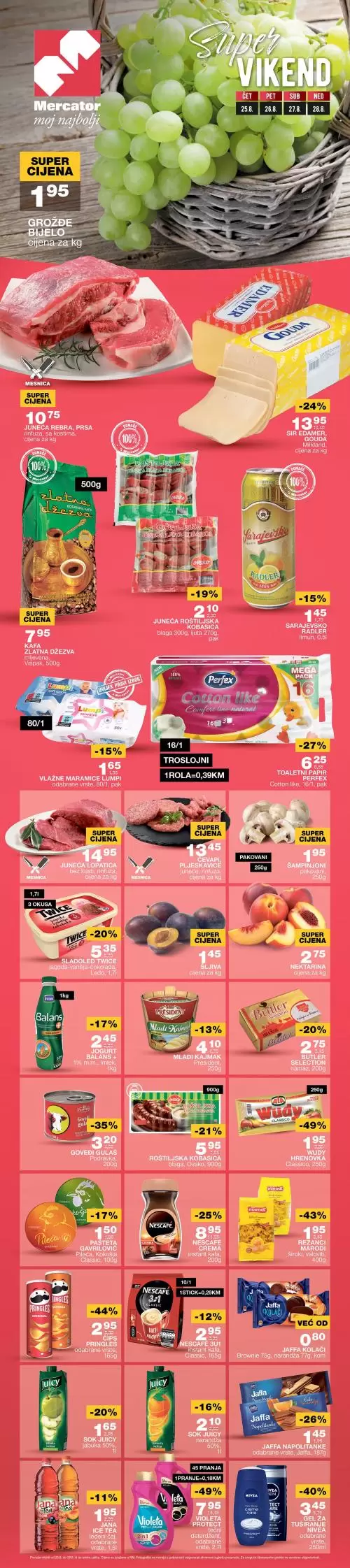 Mercator vikend akcija avgust 2022 ~ Mercator katalog sniženja 25-28.8.2022.