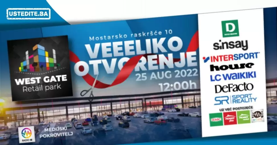 OTVORENJE WEST GATE Sarajevo! Evo sniženja koja te očekuju!