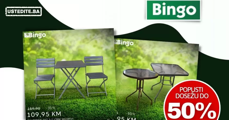 Bingo vrtni namjestaj SNIZENJE katalog avgust/septembar 2022!