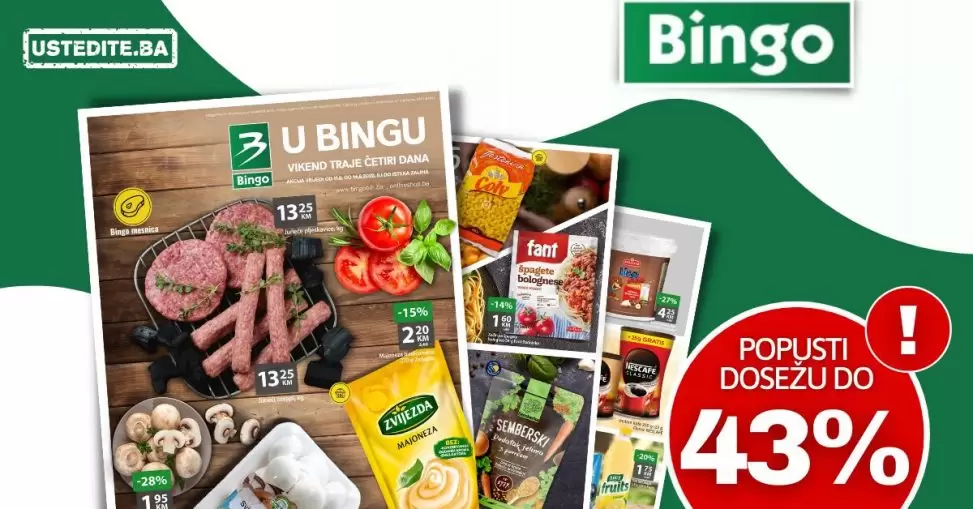 BINGO vikend akcija avgust 2022 【POPUSTI do 43%】Bingo katalog snizenja 11-14.8.2022.