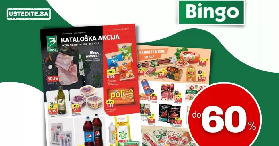BINGO KATALOG avgust 2022 SNIZENJA do 60% akcija 16-28.8.2022.