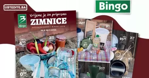 Bingo katalog ZIMNICA avgust/septembar 2022 ~ Bingo akcija sniženja 24.8.-25.9.2022.