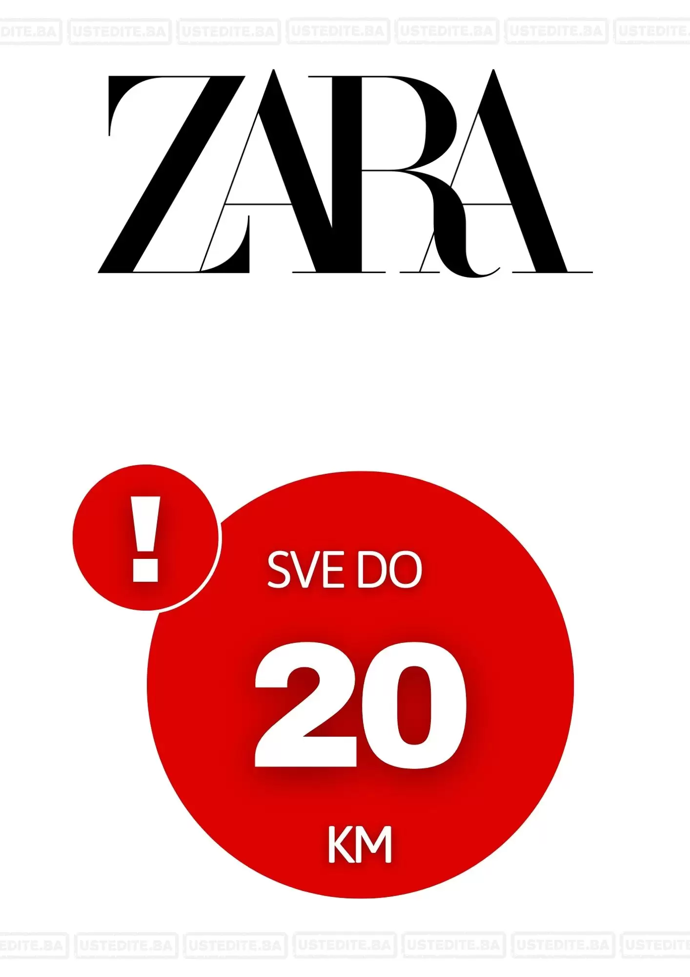 Zara online - SVE do 20 KM - septembar 2022