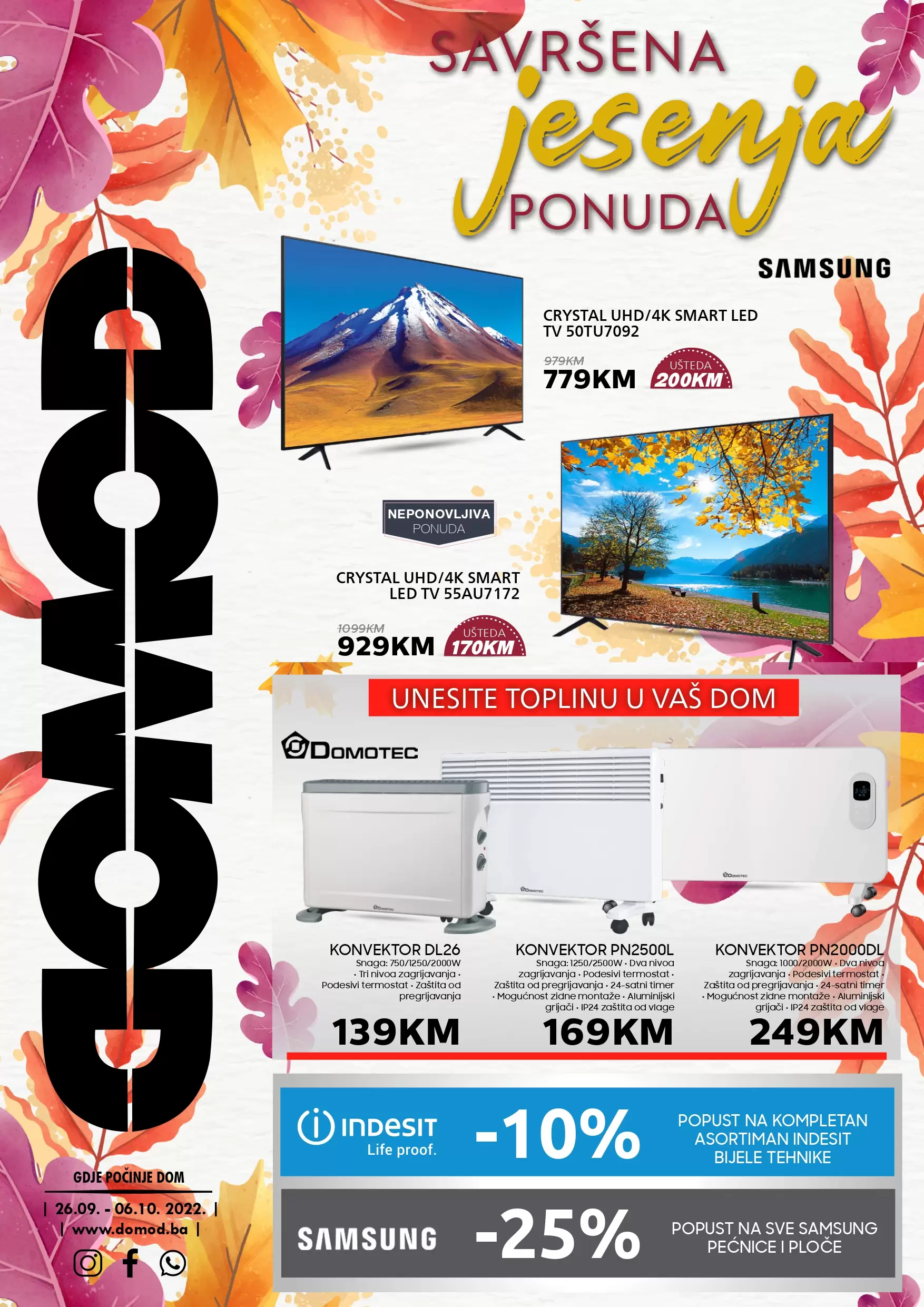 Domod katalog 26.9-6.10.2022. TEHNIKA - GRIJANJE - POSUĐE