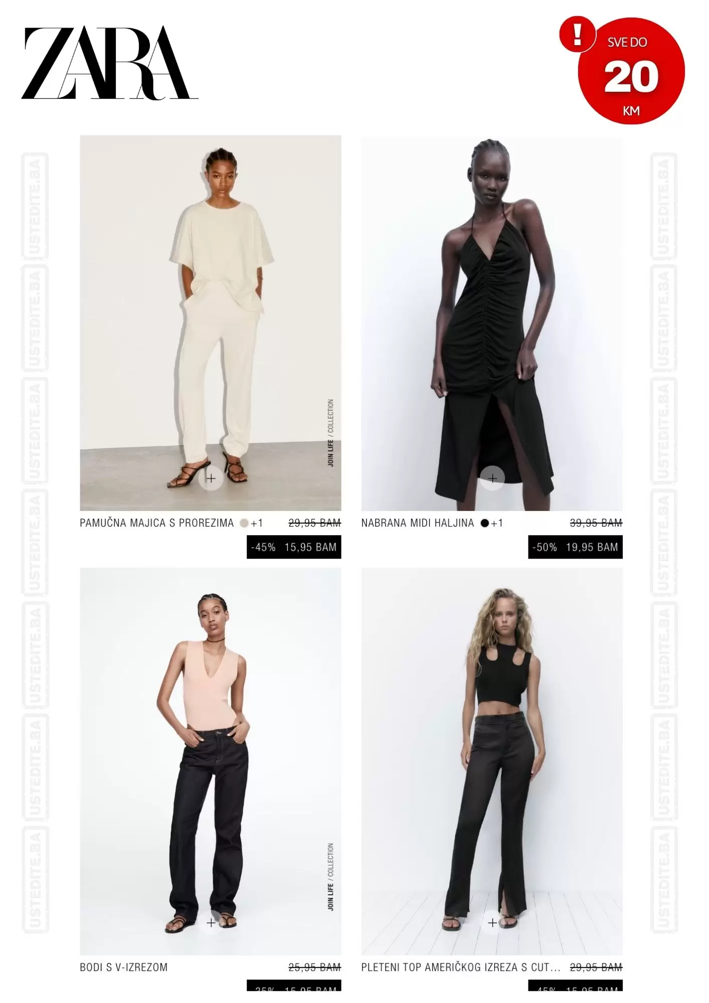 Zara online - SVE do 20 KM - septembar 2022