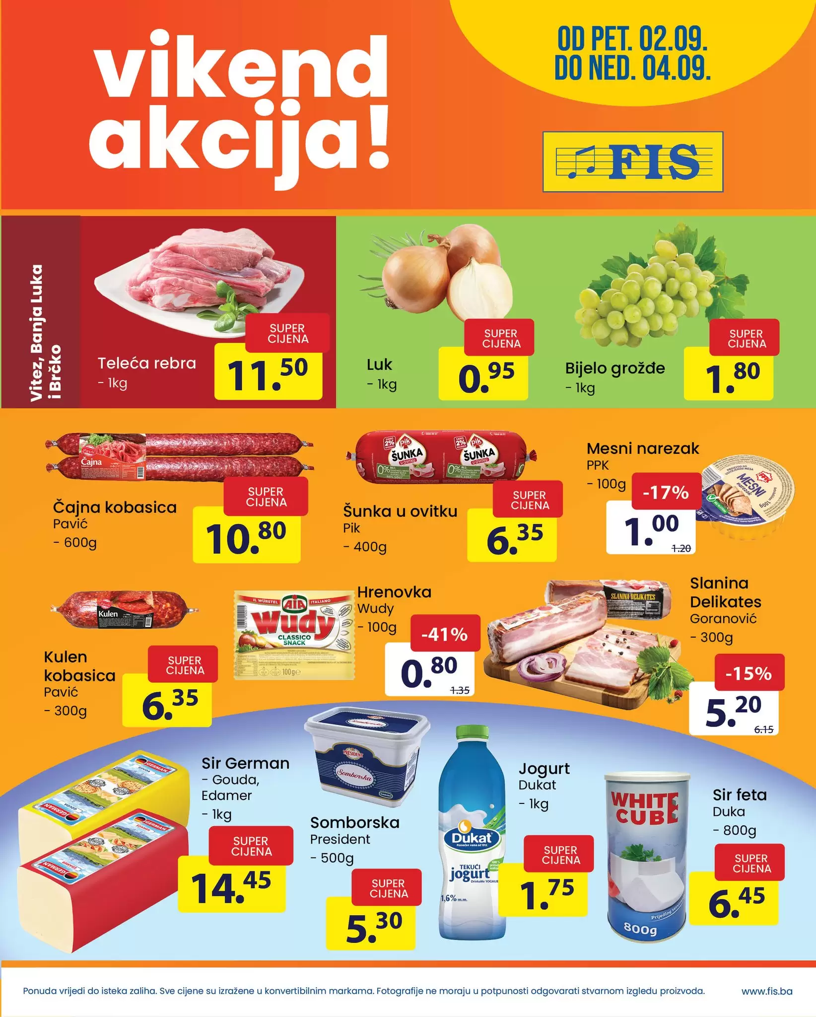 Fis vikend akcija - PREHRANA i HEMIJA - katalog sniženja 2-4.9.2022.