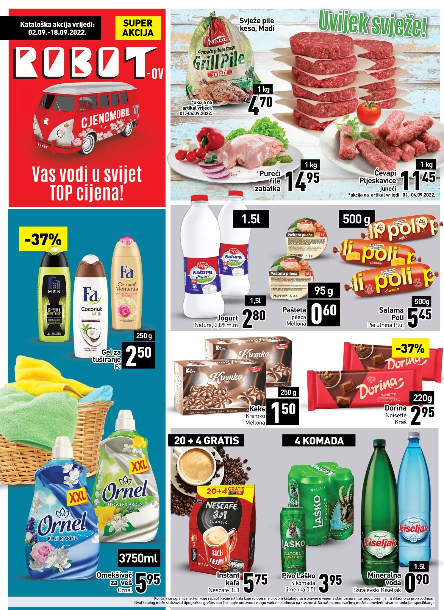 Robot katalog - PREHRANA- NAMJEŠTAJ - ODJEĆA - Akcija sniženja 2-18.9.2022.
