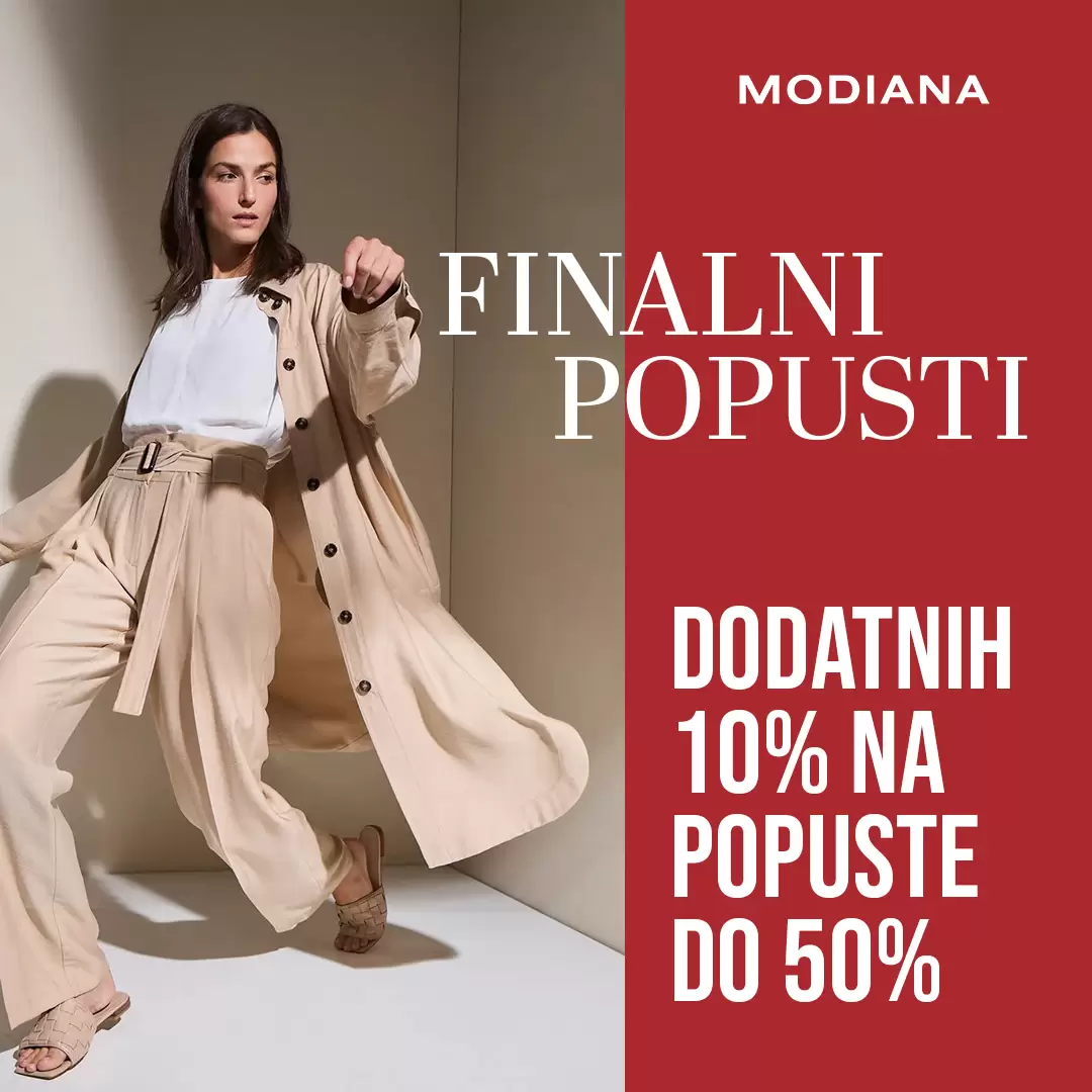 Modiana FINALNI POPUST 50%+10% popusta - septembar 2022