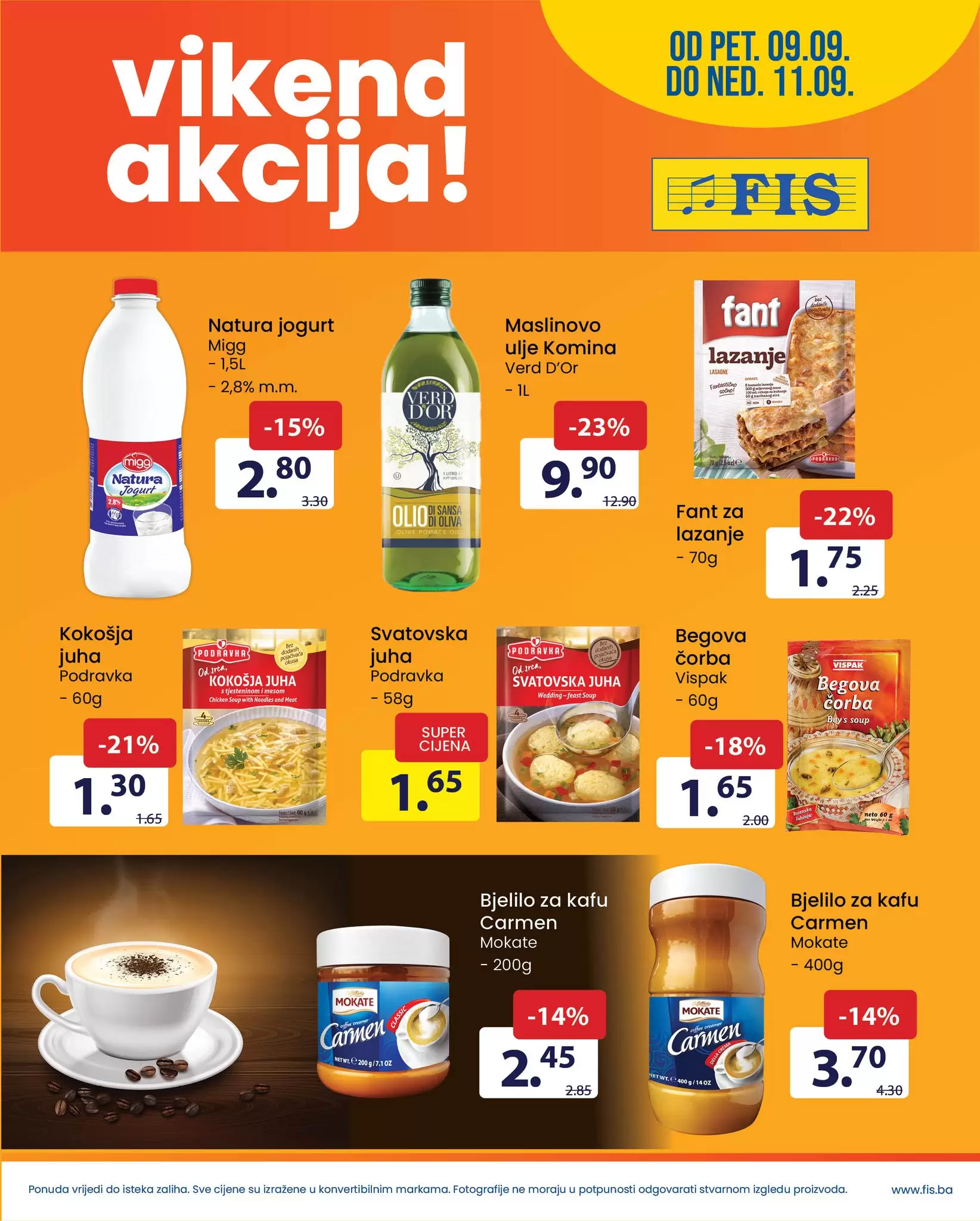 Fis vikend akcija - katalog sniženja 9-11.9.2022