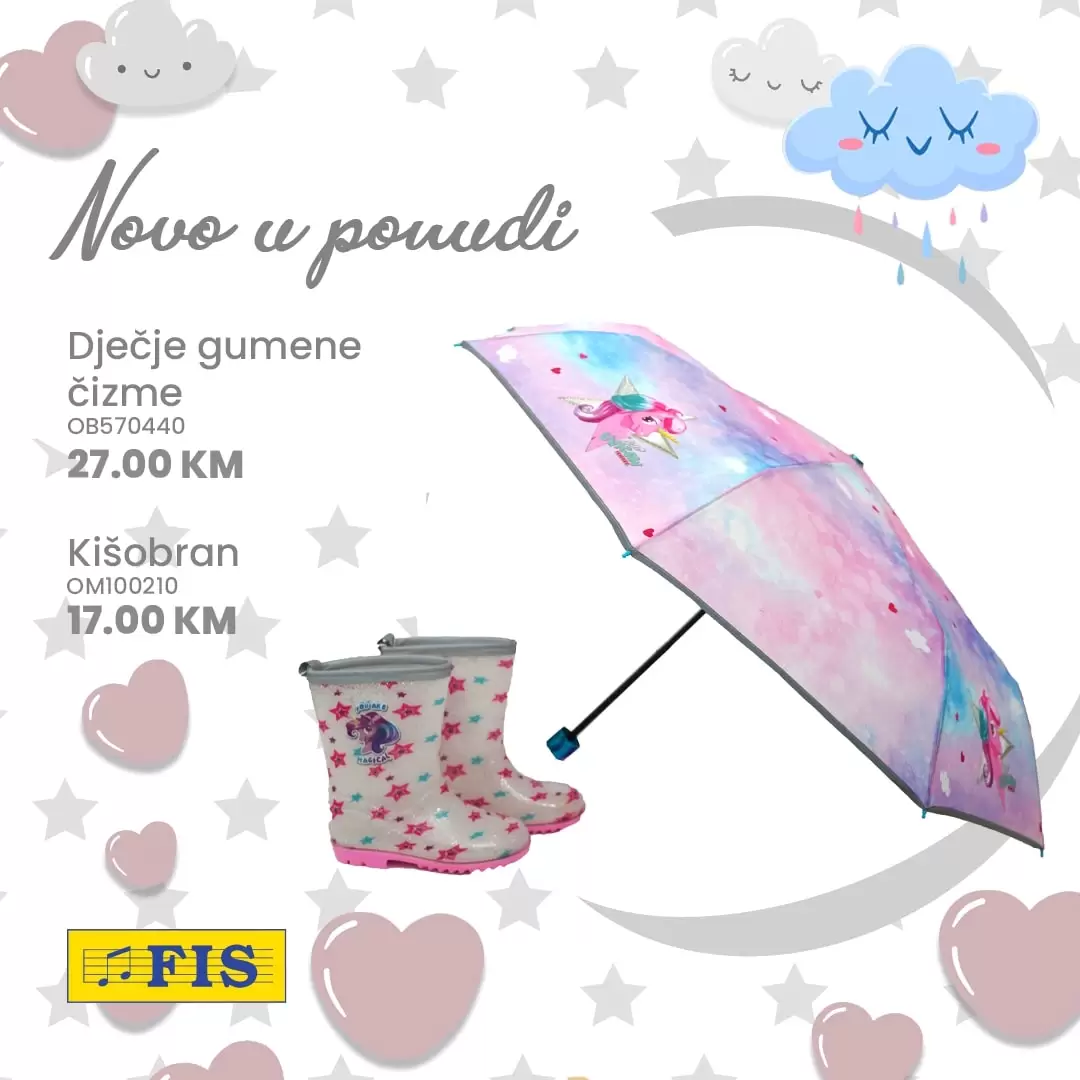 Kabanice za djecu, gumene cizme i kisobrani za djecu po super niskim cijenama potrazite u Fisu!