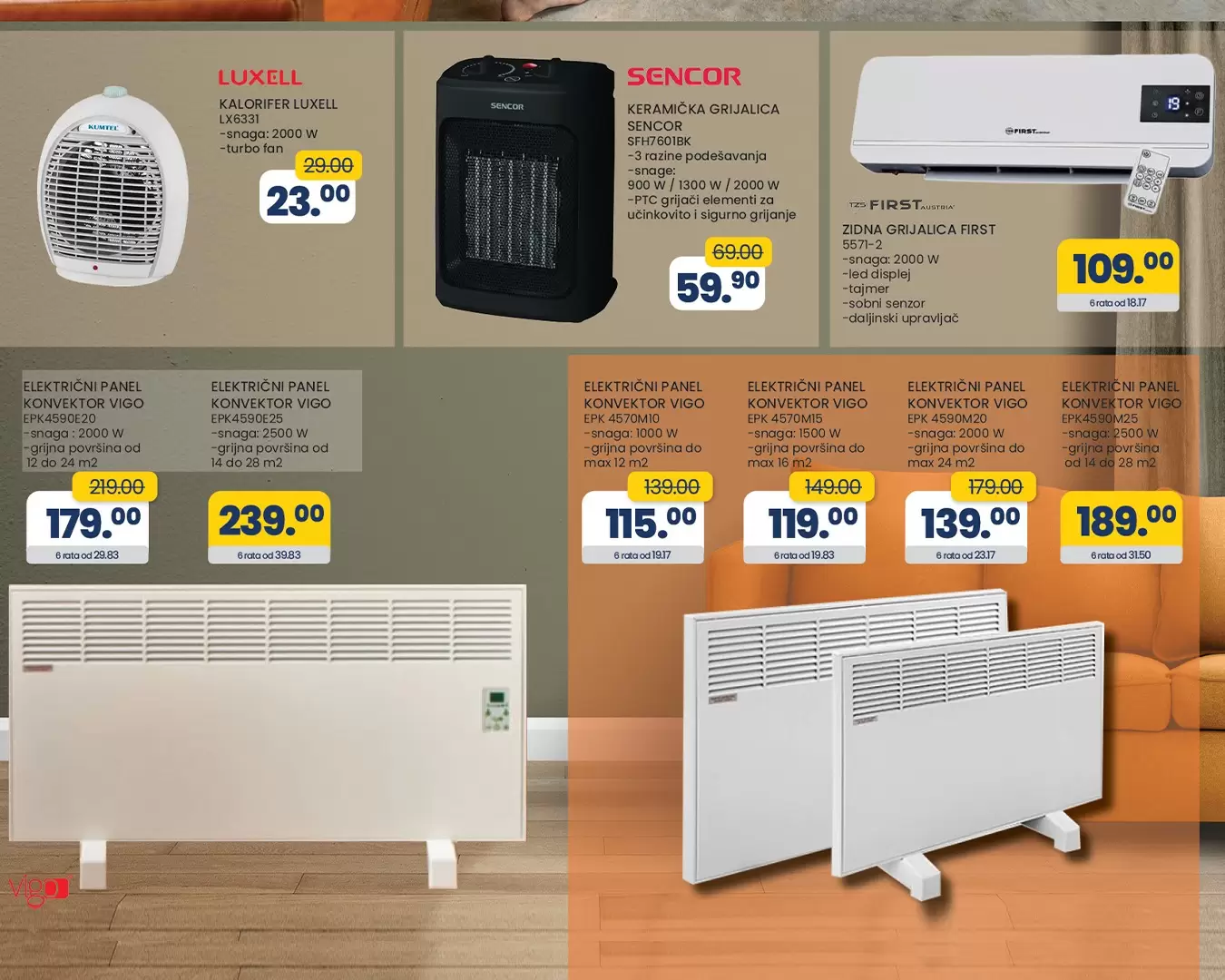 Fis uredjaji za grijanje : kamini, pec plamen, pec na cvrsto gorivo, usisivac za pepeo, elektricni panel, kovektor, zidna grijalica po super niskim cijenama!