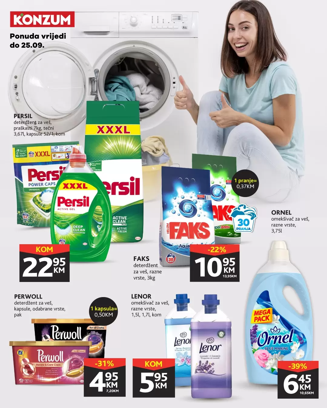 Konzum akcija DETERDŽENTI i OMEKŠIVAČI - katalog sniženja do 25.9.2022. Konzum akcija DETERDŽENTI i OMEKŠIVAČI - katalog sniženja do 25.9.2022. 