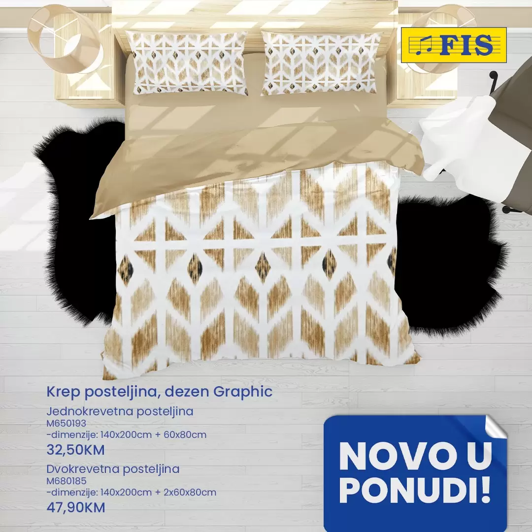 Fis NOVO krep posteljine već od 32,50 KM