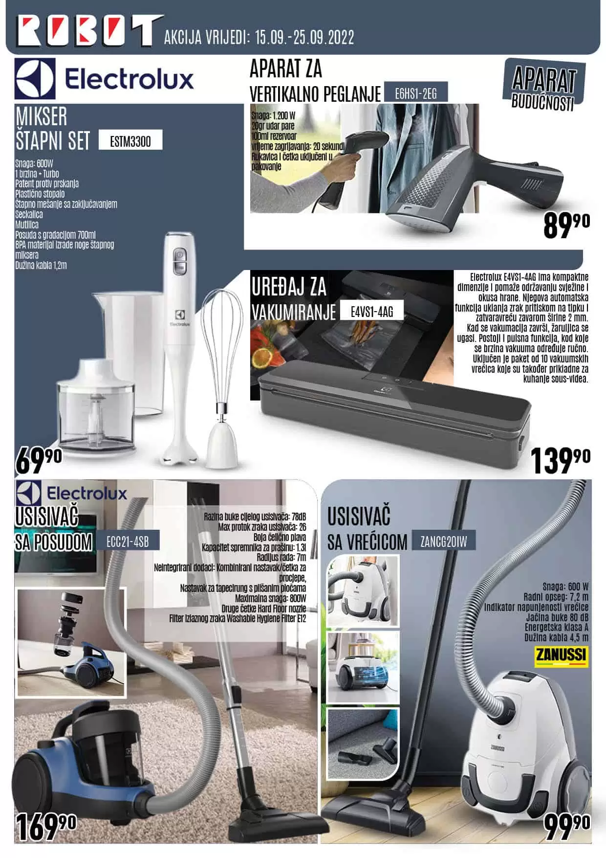 Robot super akcija Elektrolux tehnike!
