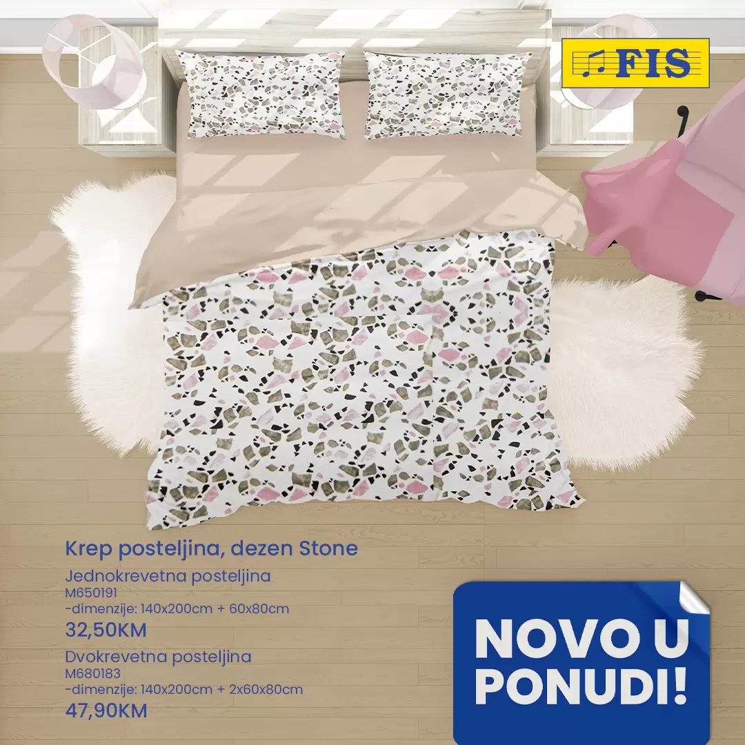 Fis NOVO krep posteljine već od 32,50 KM