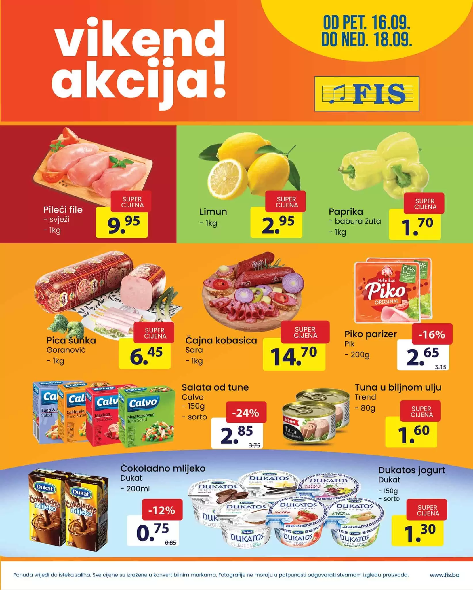 Fis vikend akcija PREHRANA i HEMIJA katalog 16-18.9.2022.