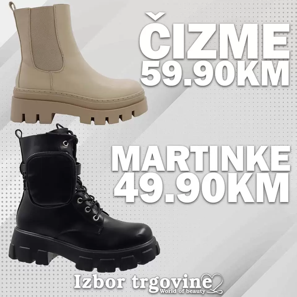 Izbor trgovine ČIZME i CIPELE - super niske cijena - septembar 2022