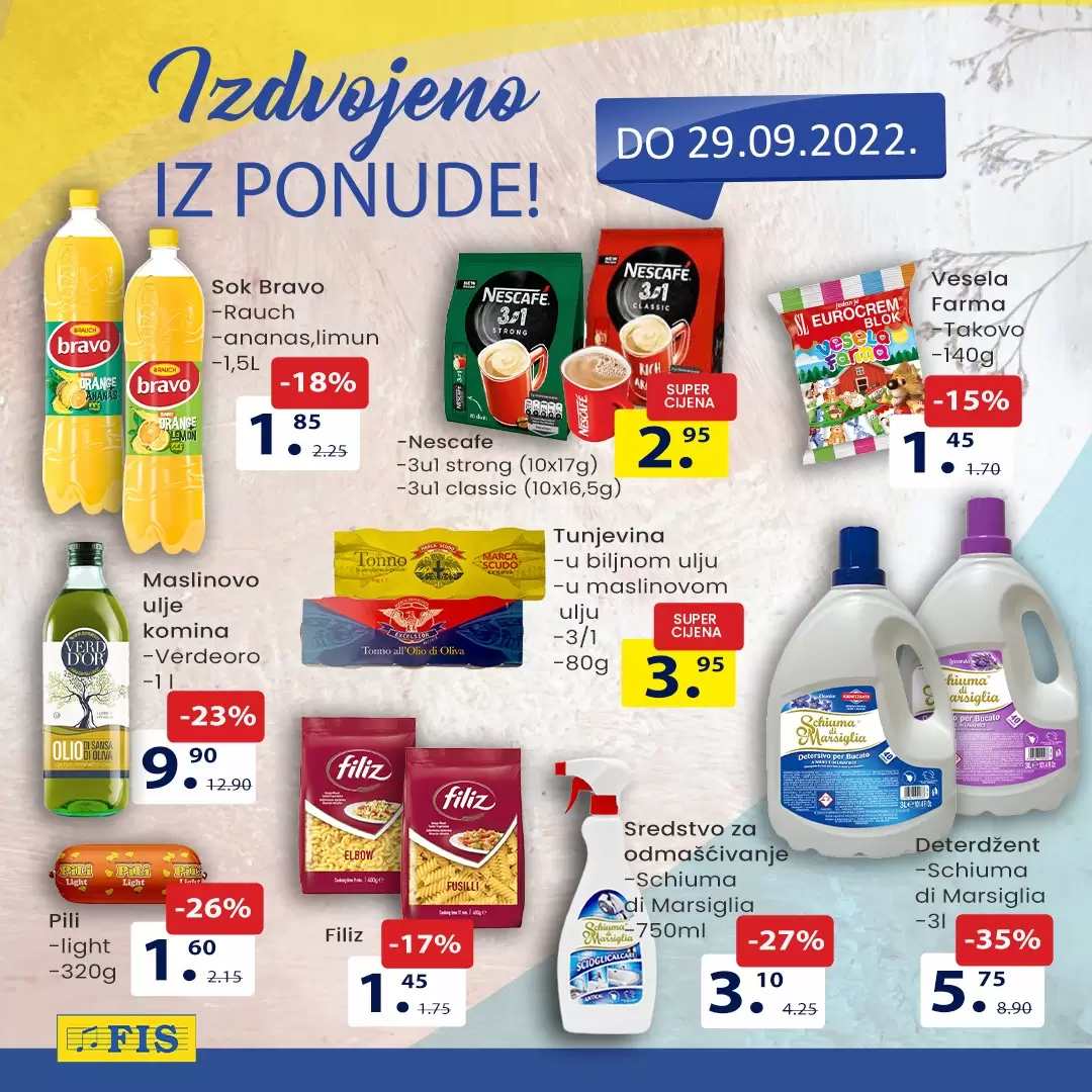 Fis katalog PREHRANA I HEMIJA - SNIŽENJE do 35% - akcija do 29.9.2022.