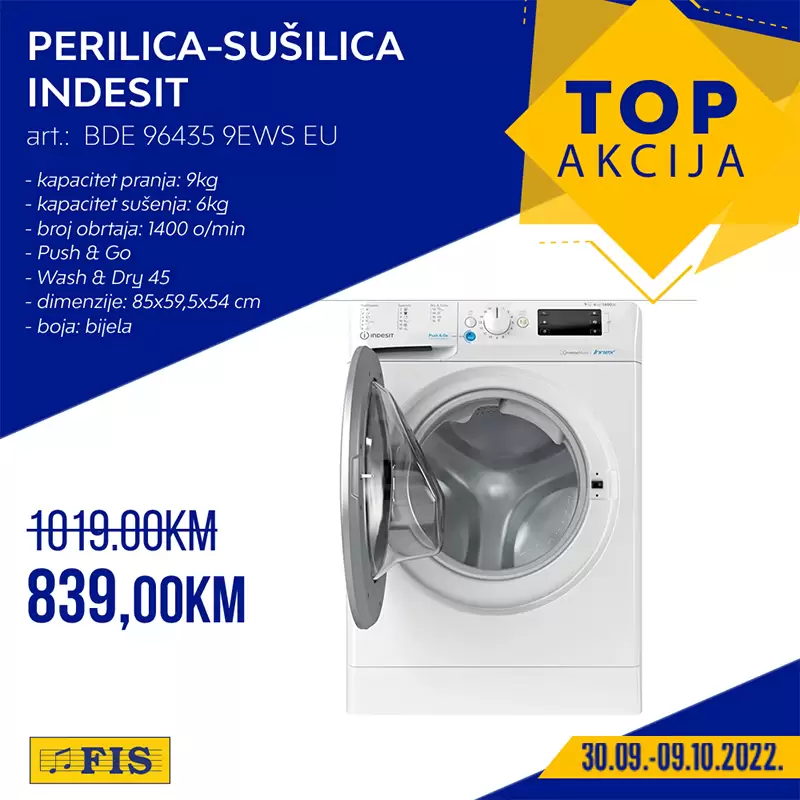 Fis TOP AKCIJA za TOP artikle 30.9-9.10.2022.