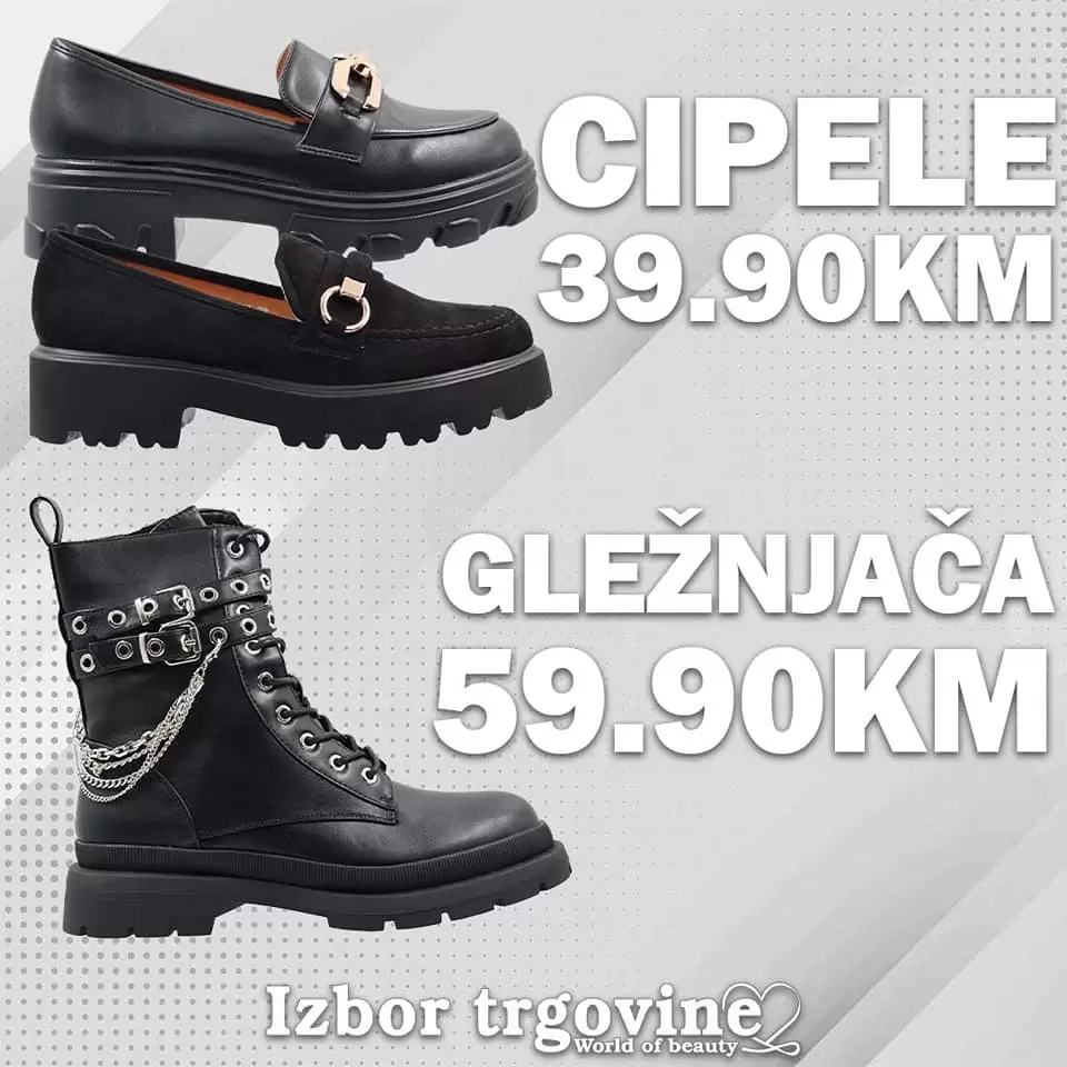 Izbor trgovine ČIZME i CIPELE - super niske cijena - septembar 2022