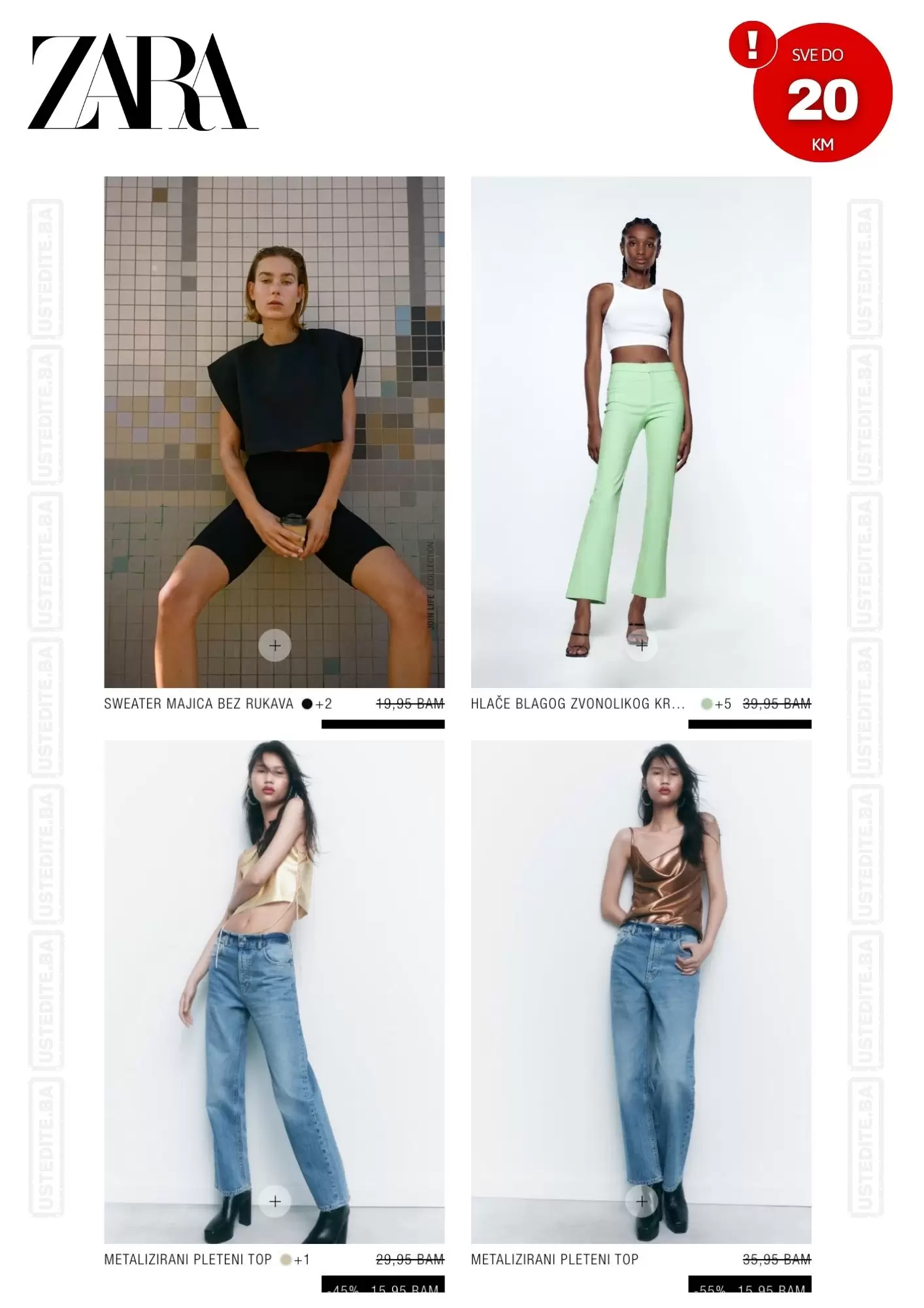 Zara online - SVE do 20 KM - septembar 2022