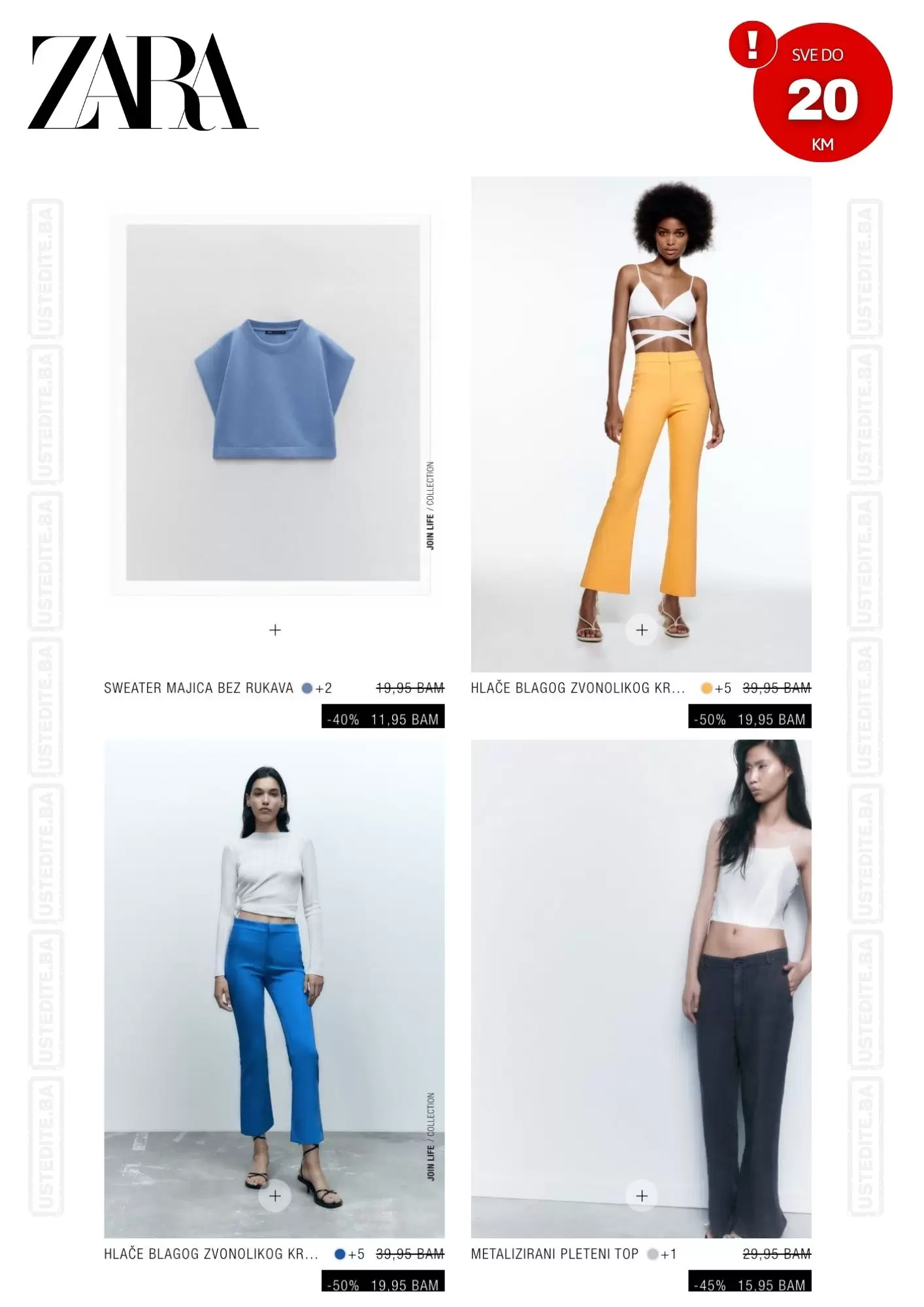 Zara online - SVE do 20 KM - septembar 2022