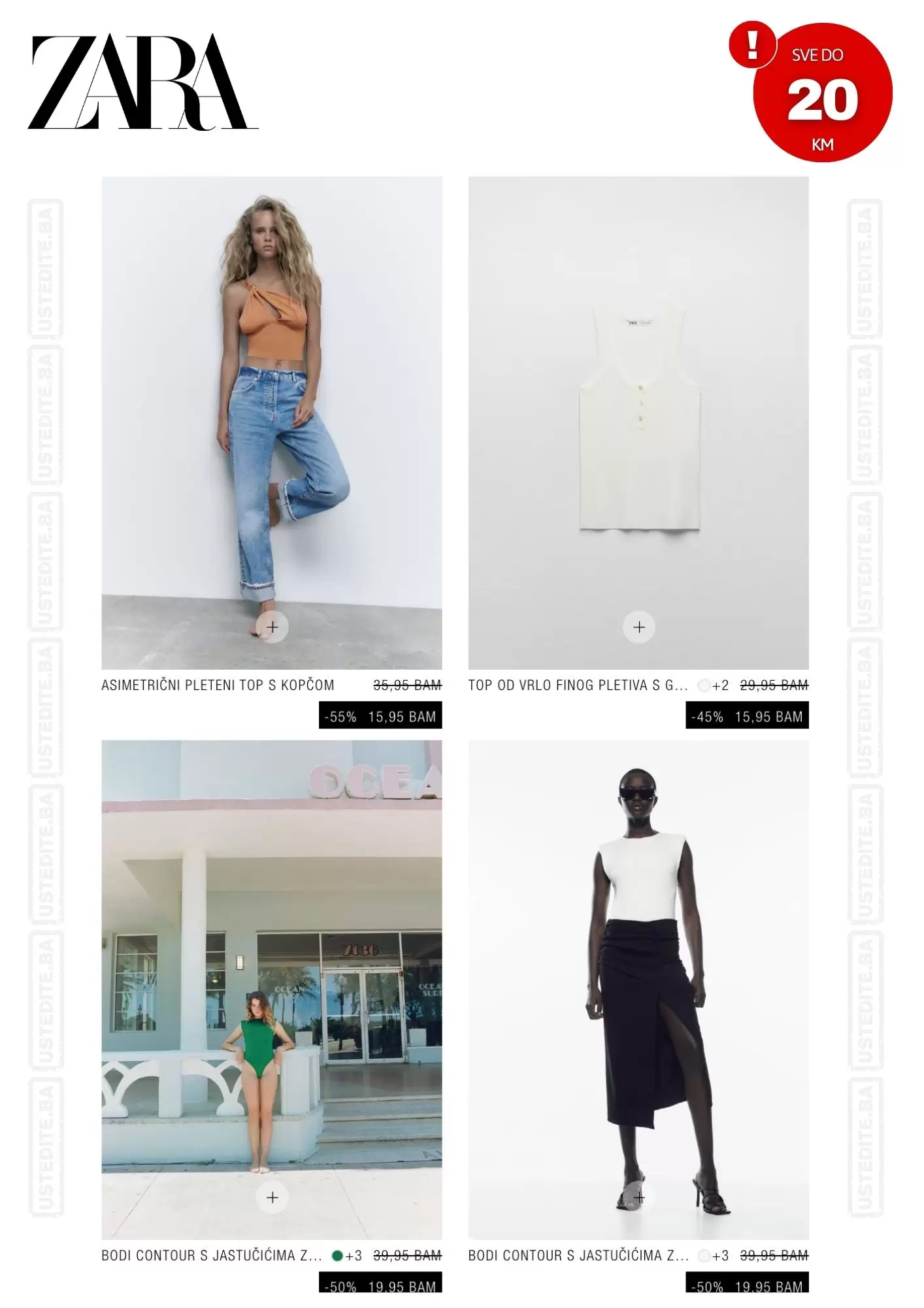 Zara online - SVE do 20 KM - septembar 2022