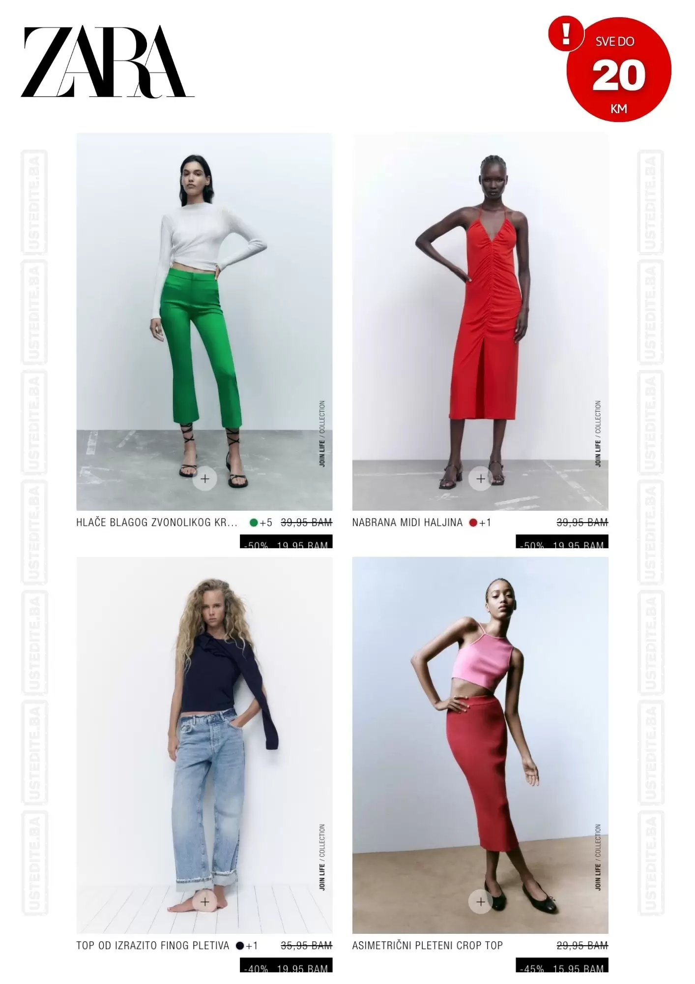 Zara online - SVE do 20 KM - septembar 2022