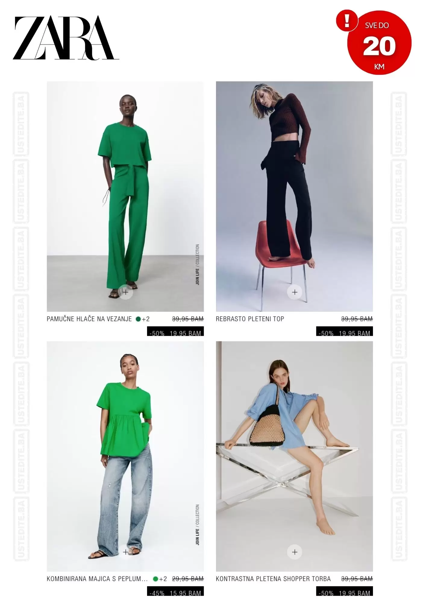 Zara online - SVE do 20 KM - septembar 2022