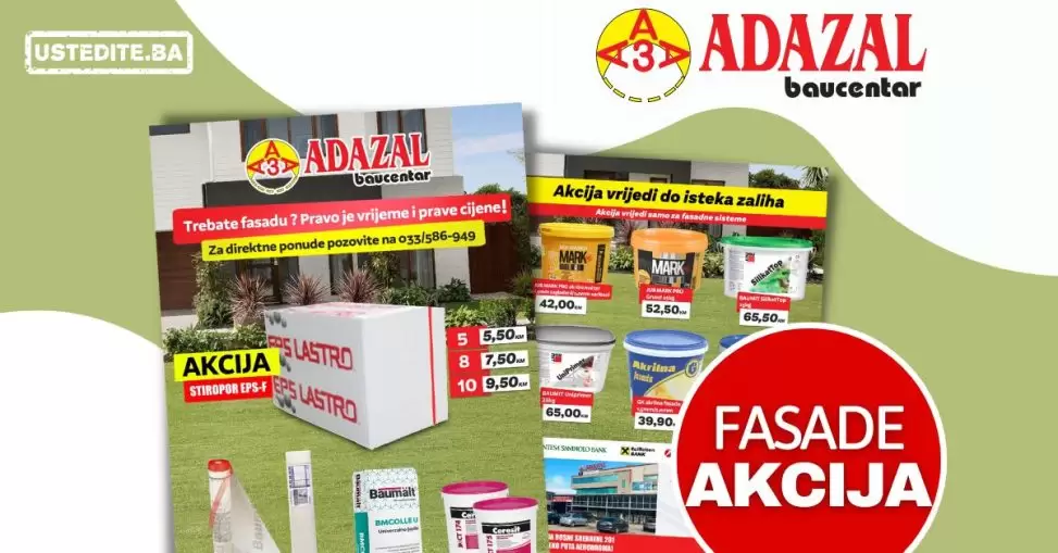 Adazal TREBATE FASADU? Pravo je vrijeme za kupovinu - SUPER CIJENE!