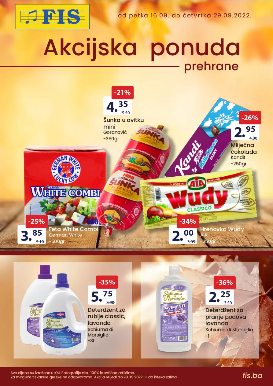 Fis PREHRANA katalog sniženja 16-29.9.2022.