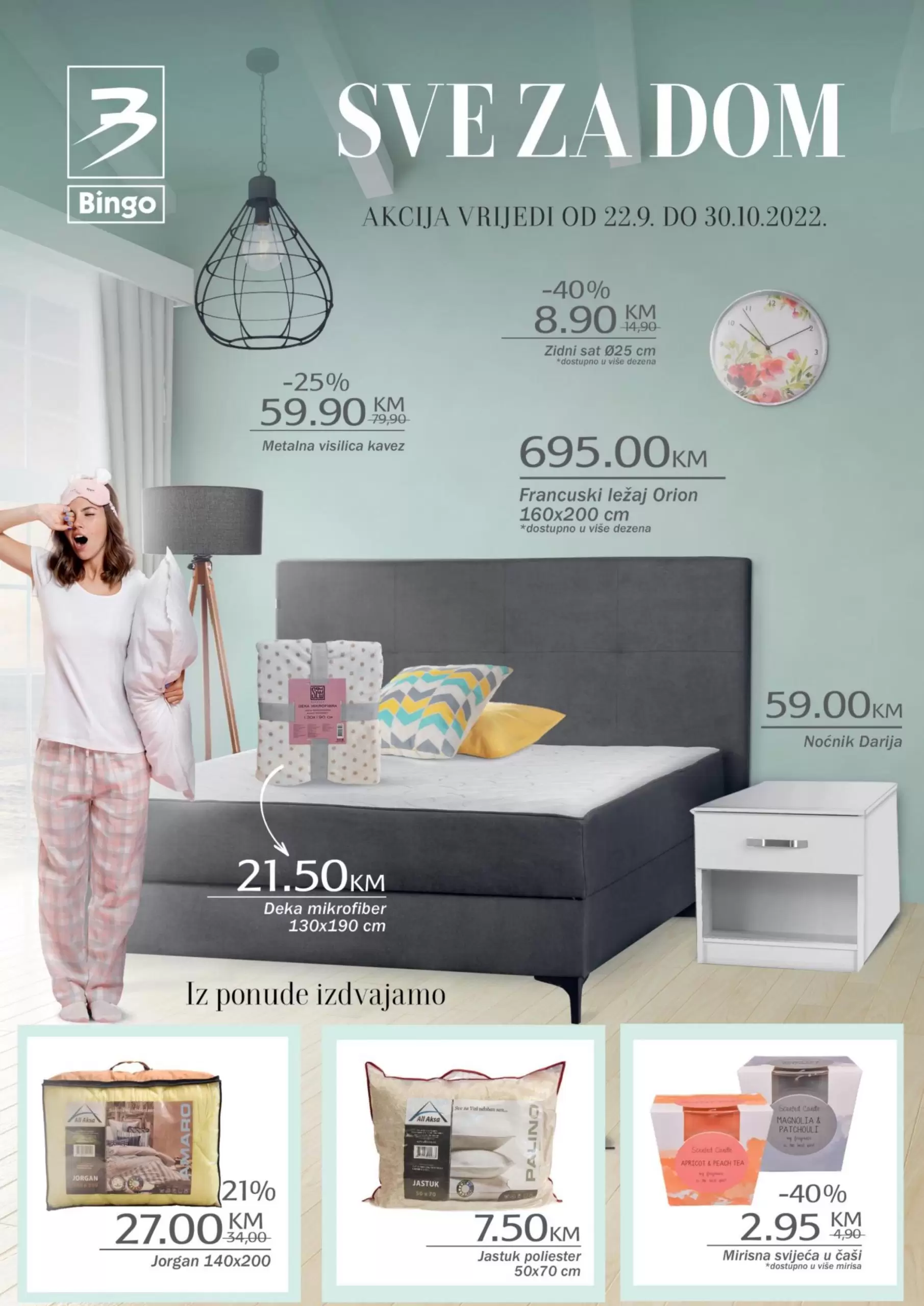 Bingo NAMJEŠTAJ Sve za dom - katalog sniženja 22.9-30.10.2022. 