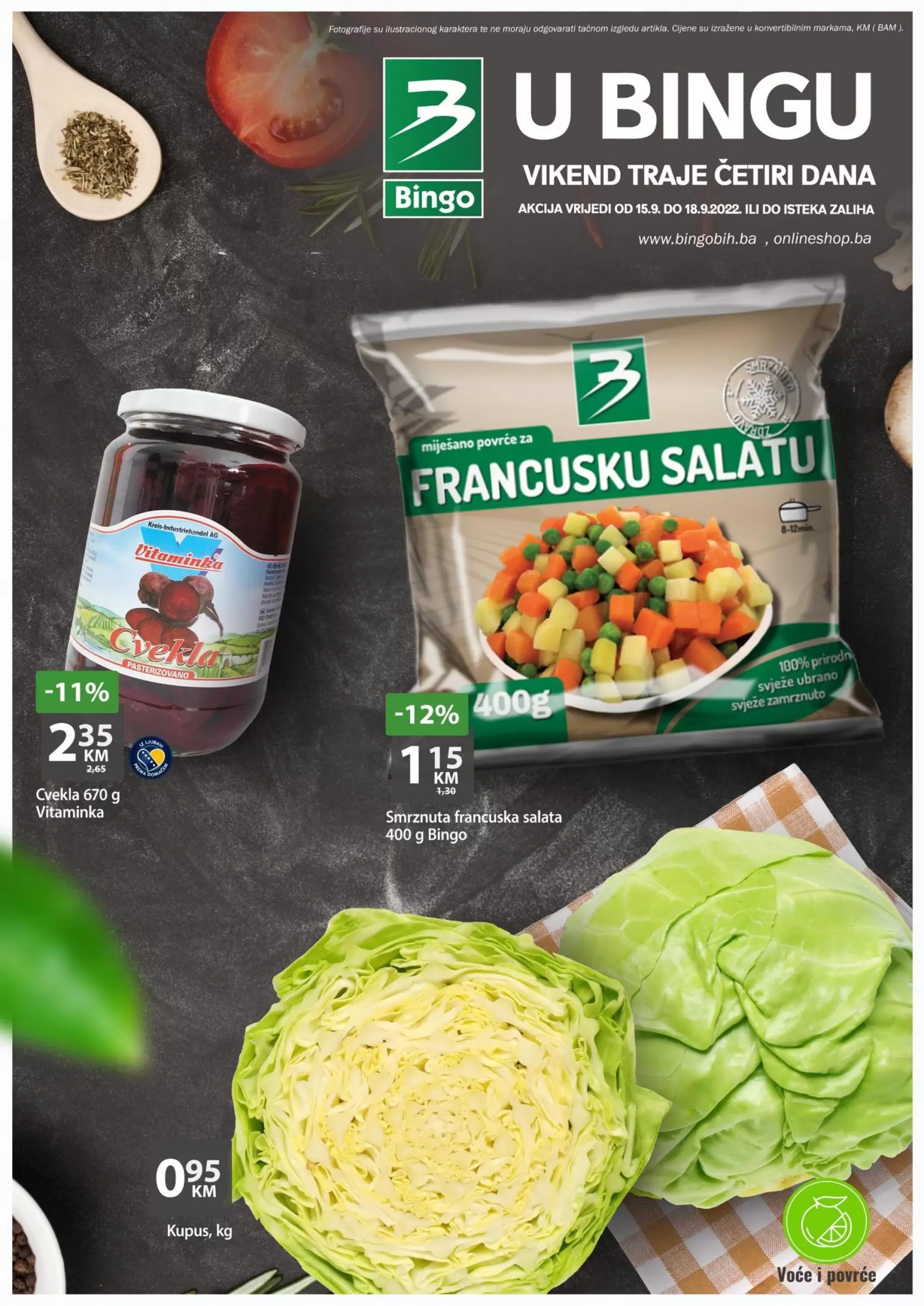 Bingo vikend akcija - SNIŽENJE do 73% 💰 katalog 15-18.9.2022 - KRALJ DOBRIH CIJENA 👑