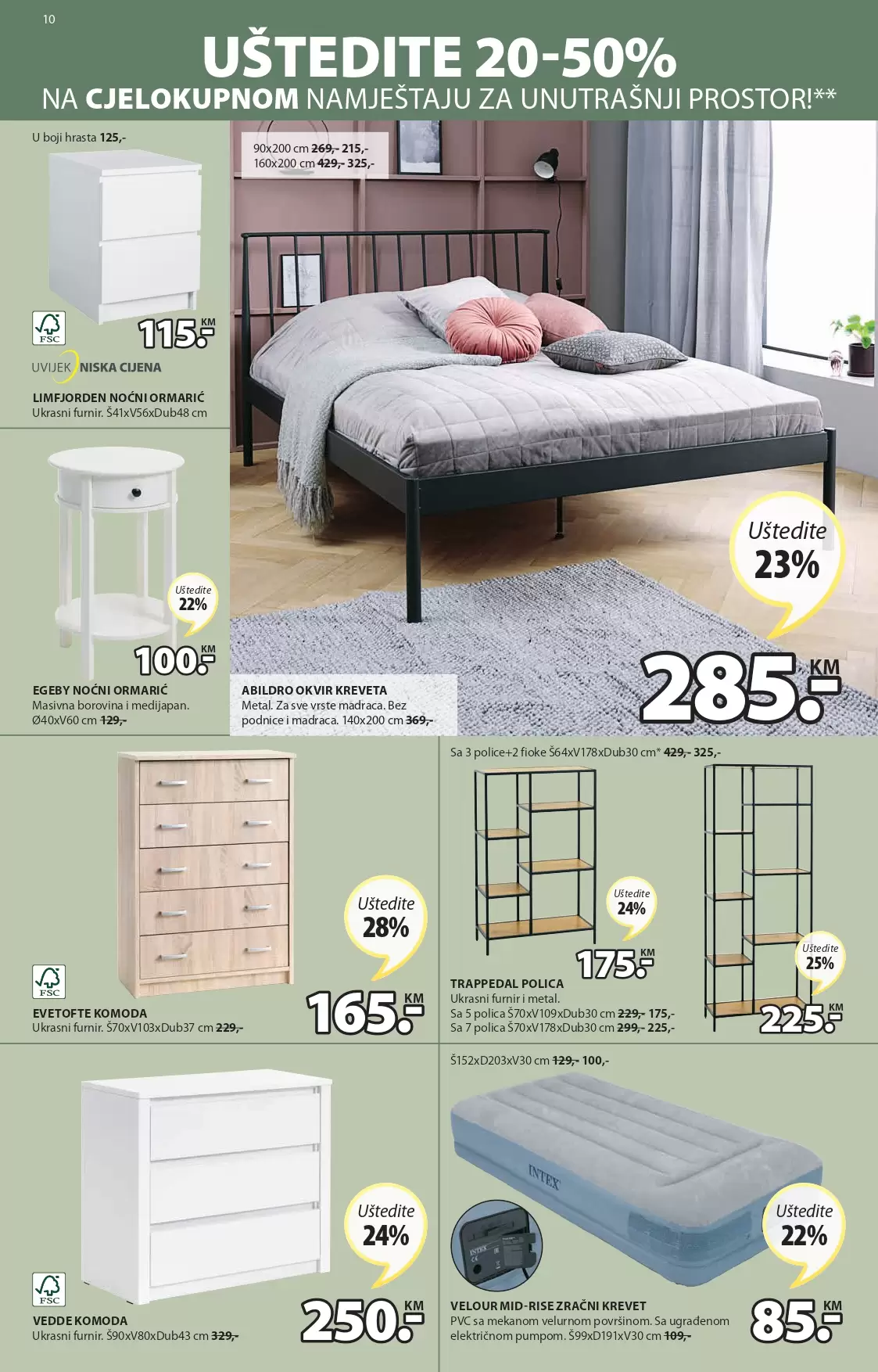 JYSK katalag SNIŽENJE namještaja- NOVITETI septembar - akcija 1-14.9.2022