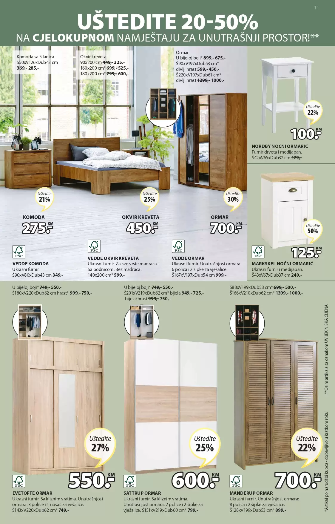 JYSK katalag SNIŽENJE namještaja- NOVITETI septembar - akcija 1-14.9.2022