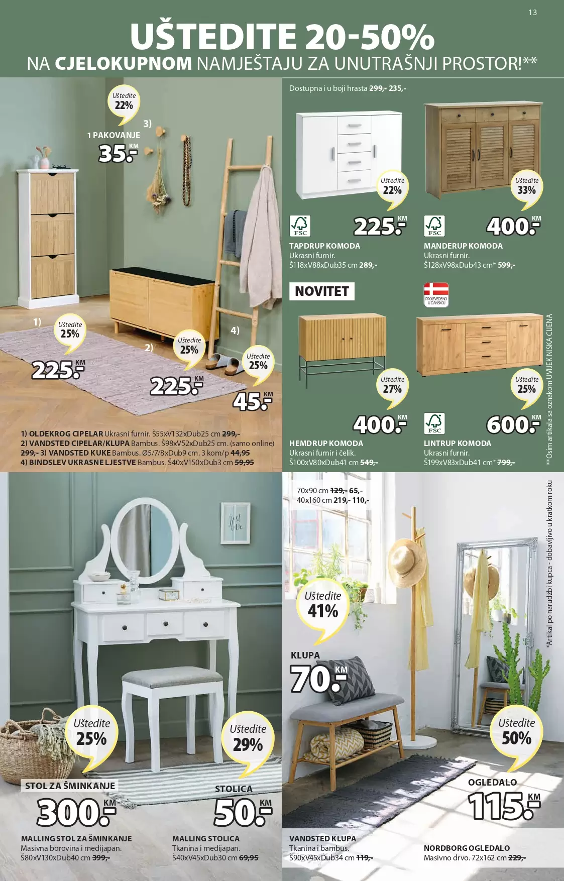 JYSK katalag SNIŽENJE namještaja- NOVITETI septembar - akcija 1-14.9.2022