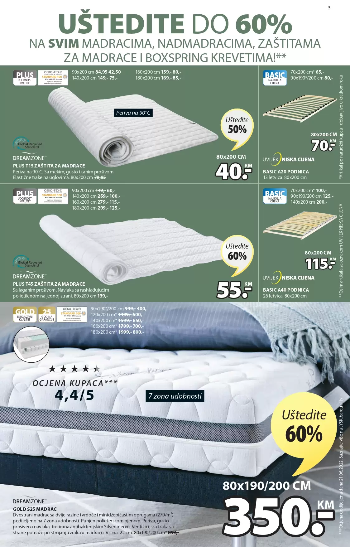 JYSK katalog - IZVRSNE UŠTEDE - akcija sniženja 8-21.9.2022