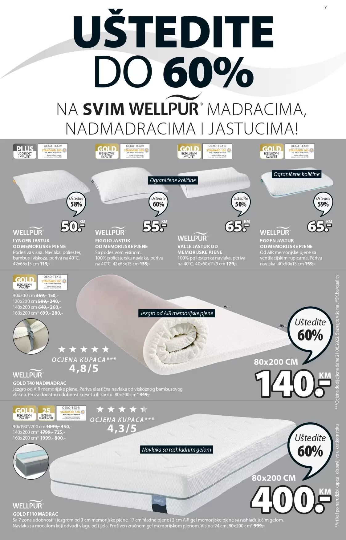 JYSK katalog - IZVRSNE UŠTEDE - akcija sniženja 8-21.9.2022