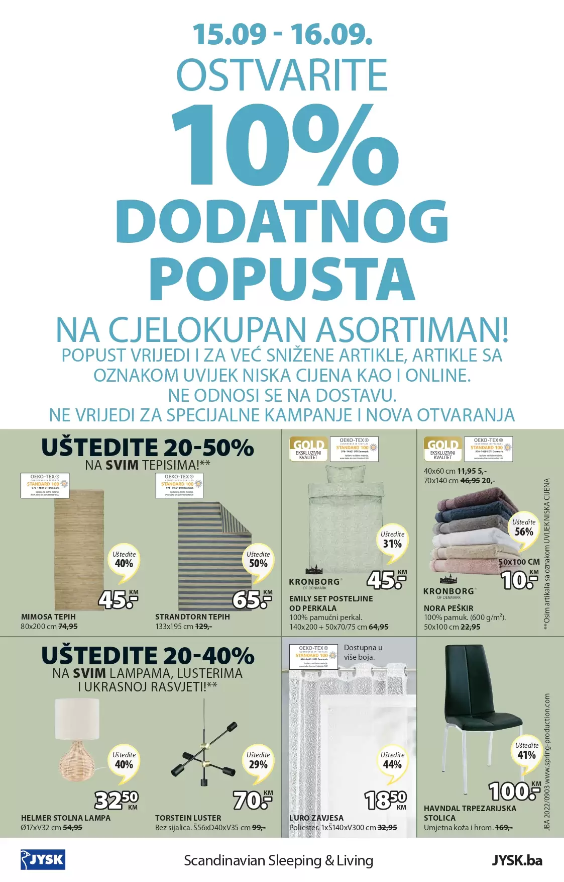 JYSK LETAK - Jysk akcija sniženja 15-28.9.2022.