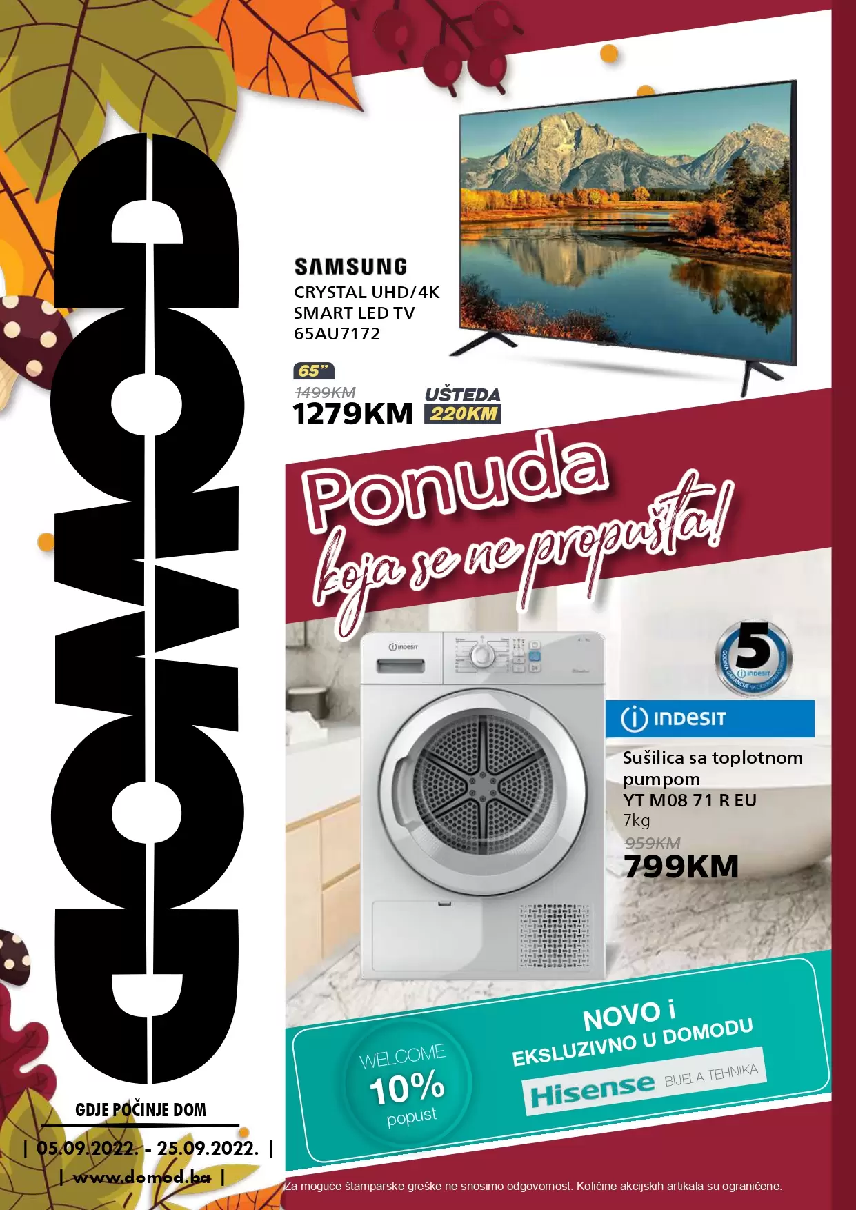 Domod katalog TEHNIKA - akcija sniženja do 25.9.2022. 