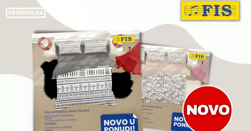 Fis NOVO krep posteljine već od 32,50 KM