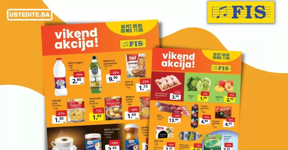 Fis vikend akcija - katalog sniženja 9-11.9.2022