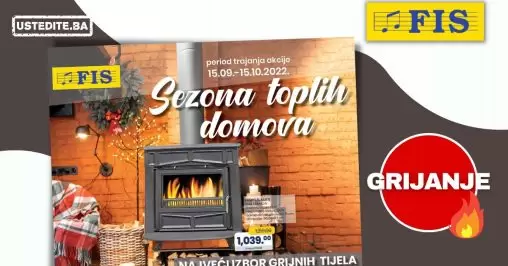 Fis uredjaji za grijanje : kamini, pec plamen, pec na cvrsto gorivo, usisivac za pepeo, elektricni panel, kovektor, zidna grijalica po super niskim cijenama!